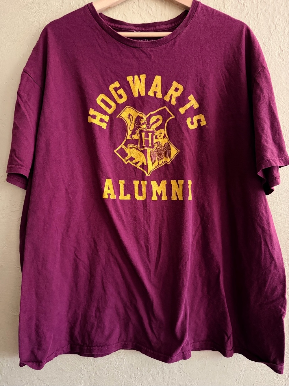 Hogwarts Alumni Short Sleeve Tee in Maroon and Gold